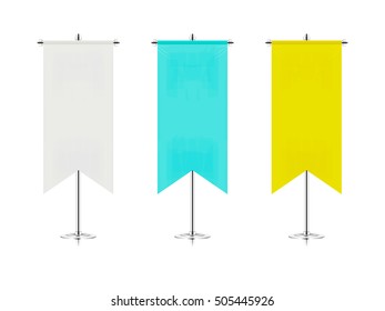 Set Colorful Blank Medieval Style Flags Stock Vector (Royalty Free ...
