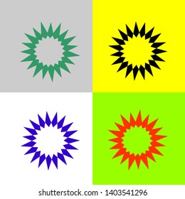 set of colorful blast vector design