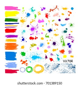 Set of Colorful blots. Vector