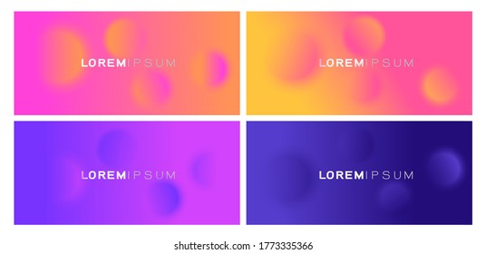 Set of colorful blur gradient on background  Trendy background for business or technology presentation. vector illustration