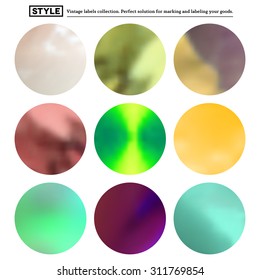 Set of colorful blurred round spots for your labels