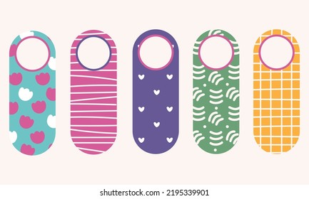 Set of Colorful Bookmarks. Sweet Colorful Pattern Bookmarks.