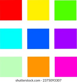 Set of colorful box or square shapes. Vector design. 