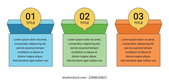 A set of colorful box-shaped border frame design templates.