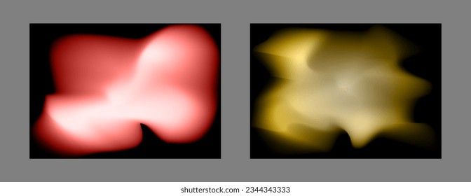 Un conjunto de fondo colorido y luminoso con un desenfoque gradiente. Los colores brillan sobre un fondo negro. Plantilla para afiches, fondos de pantalla, carteles, pancartas y diseño creativo