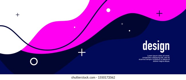 Set of colorful bright covers for social media and web. Vector Illustration.