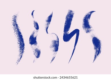 Set of colorful brush strokes, lines, hand painted design elements. Boxes, textures, backgrounds for text. Rough grunge edges. Artistic brushes.