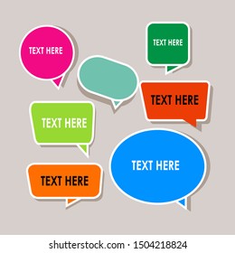 set of colorful bubble banners. vector