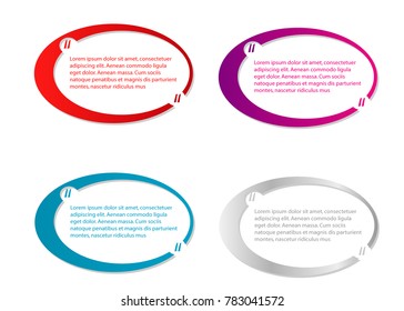 set of colorful bubble speech quote box template design isolated on white background