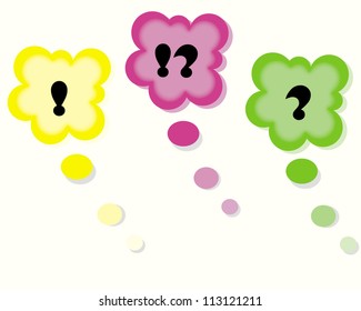 Set of colorful bubble speech/Vector illustration
