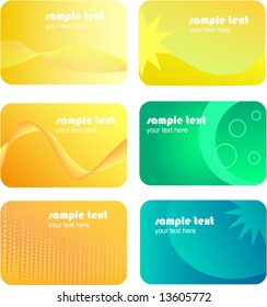 a set of colorful business cards