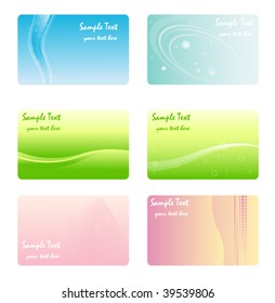 Set of colorful business cards