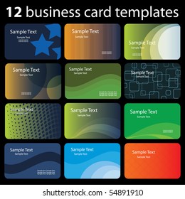 Set of colorful business cards