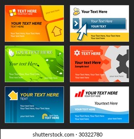 Set of colorful business cards. Editable vector