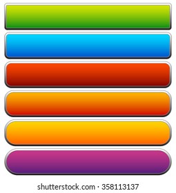 Set Colorful Button Banner Backgrounds Empty Stock Vector (Royalty Free ...