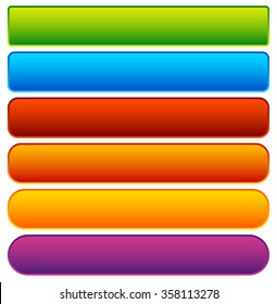 Set of colorful button / banner backgrounds with empty space