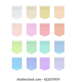 Set of colorful button icon, Label icon illustration