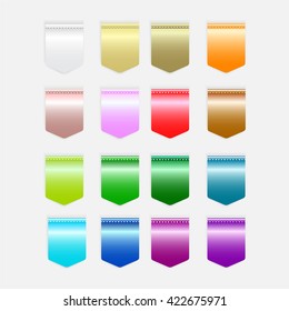 Set of colorful button icon, Label icon illustration