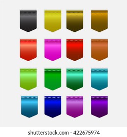 Set of colorful button icon, Label icon illustration