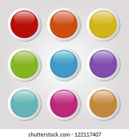 set of colorful buttons