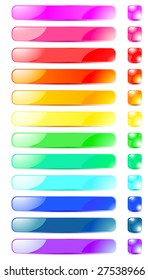 set colorful buttons