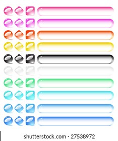set colorful buttons