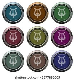 Set of colorful buttons or badges