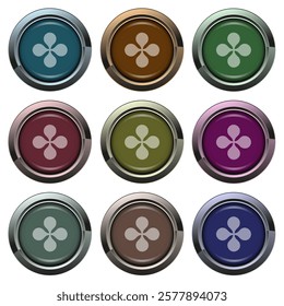 Set of colorful buttons or badges