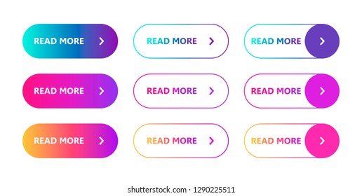 Set Colorful Buttons Read More Vector Stock Vector (Royalty Free ...