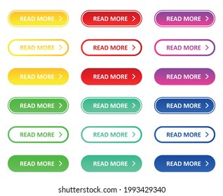Set of colorful buttons. Read More. Web buttons. Vector.