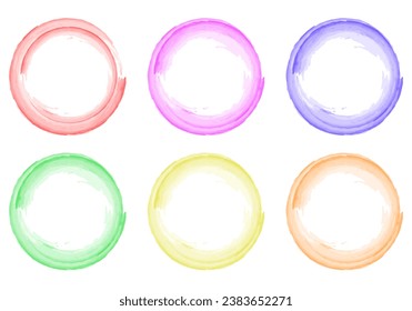 Set of colorful buttons. Vector graphic elements for design. Round buttons. Acrylic frames