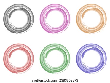 Conjunto de botones coloridos. Elementos gráficos vectoriales para el diseño. Botones redondos. Marcos acrílicos