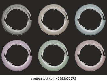 Set of colorful buttons. Vector graphic elements for design. Round buttons. Acrylic frames