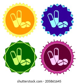 Set of colorful button.Vector illustration