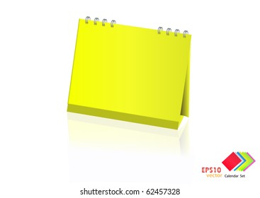 A set of colorful calendar with blank space. Vector illustration. (yellow)