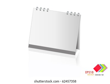 A set of colorful calendar with blank space. Vector illustration. (white)