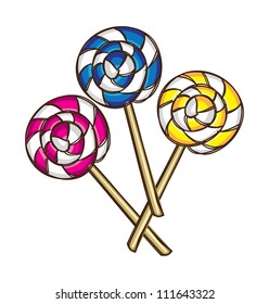 set of colorful candy
