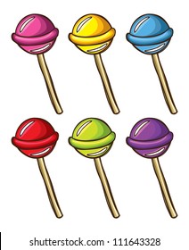 set of colorful candy
