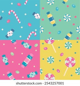 A set of Colorful Candy Patterns
