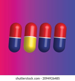 
Un conjunto de cápsulas coloridas ilustraciones vectoriales