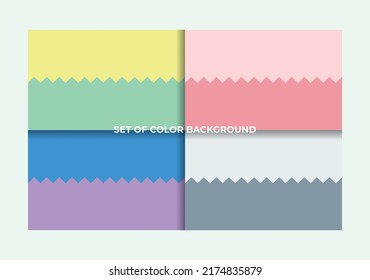 set of colorful cards background