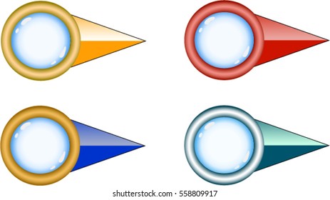 A set of colorful cartoon arrows mouse pointer vector 
