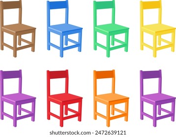 Set von bunten Stuhl Vektorgrafik
