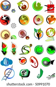 set of colorful characters and symbols