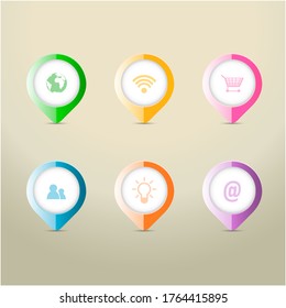 Diseño de puntos de control coloridos