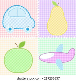 Set of colorful children's applications