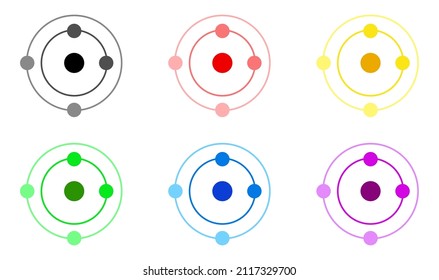 Conjunto de puntos coloridos en forma de viñeta.