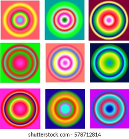 set  of colorful circles