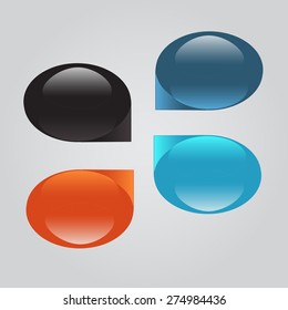 set of colorful circles. can be used as a place for the text. in web design or desktop. Vector illustration