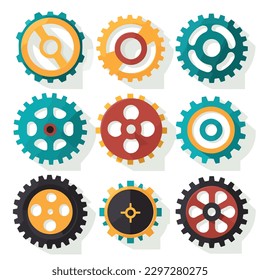 Conjunto de ilustraciones vectoriales coloridas aisladas